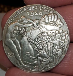 REPRODUCTION-KARL GOETZ COPY COIN "GESSLER HUT" RESTRIKE - Picture 1 of 2