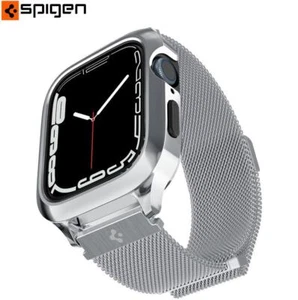 Hülle mit einem Armband für Watch 45/44mm Case Ührenarmband Cover Spigen Silbern - Zdjęcie 1 z 12