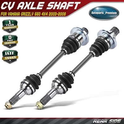 2x Conjunto de eje CV trasero izquierdo y derecho para Yamaha Grizzly 660 03-08 YFM660F 4x4 Foto 1 de 4