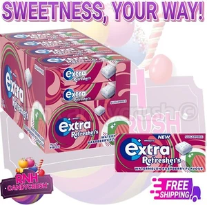 Extra Refreshers Watermelon & Raspberry Sugarfree Chewing Gum Box 15.6g Boxes - Picture 1 of 7
