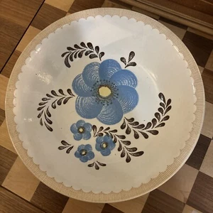 Royal China Jeannette 12" Servierschale blaue Blumenrollen Vintage Landhaus Kern - Bild 1 von 4