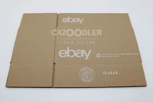 25 Stück 12 Zoll x 6 Zoll x 6 Zoll Versand Verpackung Wellpappe Kartons eBay Logo - Bild 1 von 2