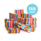 168 BOXES OF COLOUR CRAYONS WAX NON TOXIC COLOURING KIDS PARTY BAG FAVOUR 4 PACK