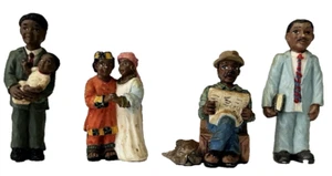 Estatuillas de resina para jóvenes predicador afroamericano de colección Old ManDog pareja hombre bebé - Imagen 1 de 12