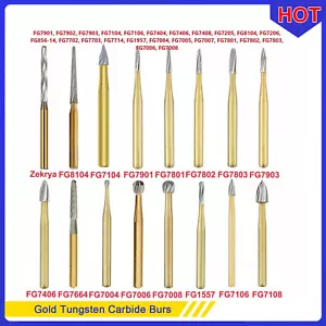 10 Stück Dental Trimmen & Finishing Goldbohrer Hartmetallbohrer 7901/7803/7104/7404/1958 - Bild 1 von 62