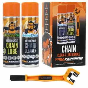 TRU TENSION Kettenpflegeset -Kettenreiniger+Banana Slip Kettenspray+Kettenbürste - Bild 1 von 4