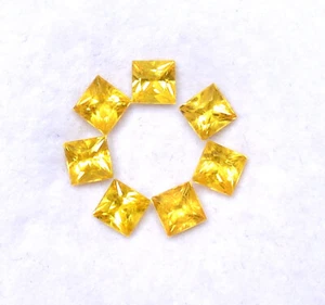 Natürlicher gelber Saphir Quadrat Prinzessschliff 4x4 mm Posten 07 Stck. 3,30 kt lose Edelsteine - Bild 1 von 8
