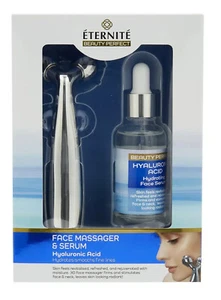 Eternite Beauty Perfect Face Massager & Serum Hyaluronic Acid Hydrates Face Skin