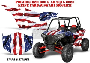 KIT GRÁFICO DE DECORACIÓN DE CARRERAS AMR POLARIS RZR 900S 15-20 ESTRELLAS N RAYAS VAJILLA - Imagen 1 de 3