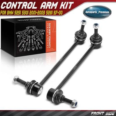2x Link de barra estabilizadora dianteira esquerda e direita para BMW 525i 530i 2001-2003 528i 97-00 - Imagem 1 de 4