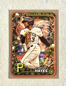 H167 Ke'Bryan Hayes Pittsburgh Pirates 2024 Topps Holiday Silver Glitter - Picture 1 of 2