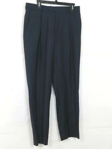 Hart Schaffner Marx Herren Bundfaltenhose Größe 33x32 dunkelblau - Bild 1 von 6