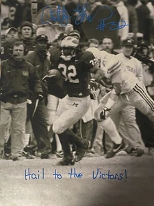 Anthony Thomas Michigan Wolverines Signed 11x14 B/W Photo 1997 vs Ohio State - Picture 1 of 2
