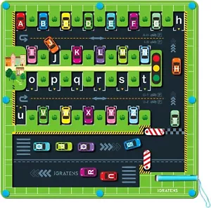 iGRATENS - Magnetic Alphabet Maze Montessori Toy - Toddler Travel Car - Sold Out - Picture 1 of 4