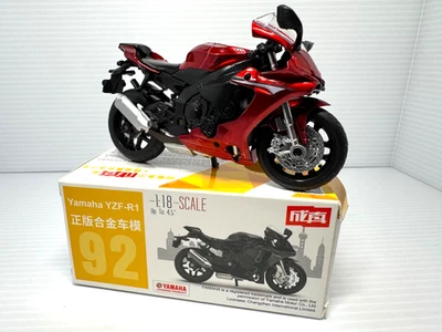 1:18 Yamaha YZF-R1 Modelo de motocicleta Diecast Juguete Coche Juguetes para niños Niños Regalos Rojo Foto 1 de 3