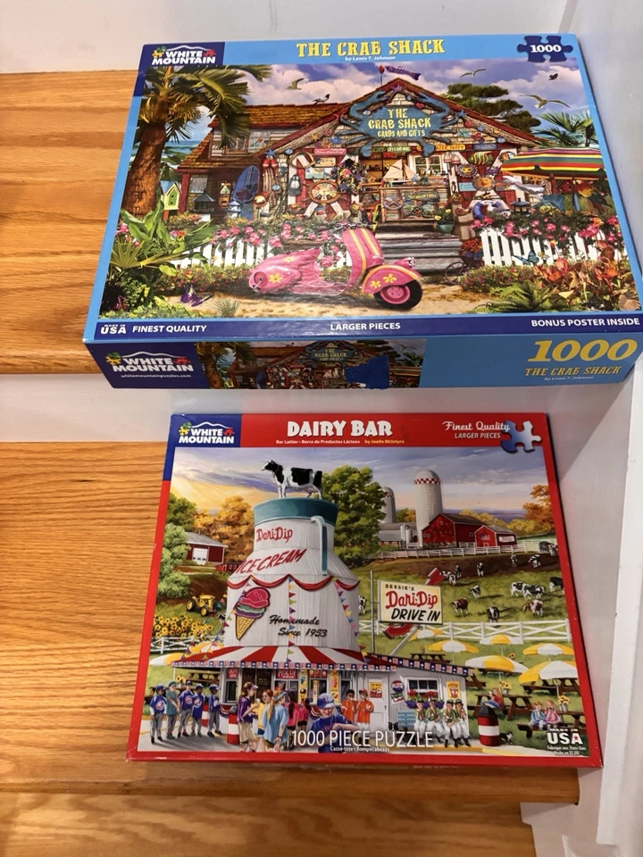 Rompecabezas montaña blanca. The Crab Shack And The Dairy Bar 1000 piezas Foto 1 de 1