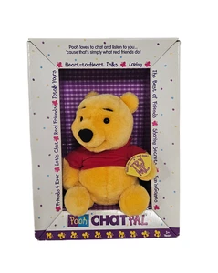 Vintage 1999 Disney Winnie Puuh Chat Pal sprechender Plüsch Neu im Karton Mattel - Bild 1 von 7