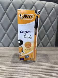 BIC Orange Fine Ballpoint Pens, Long-Lasting Ink, Black - Box of 20 - Picture 1 of 5