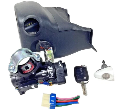 2014-16 Kia Forte AT Ignition Switch Cylinder Door Lock W/ 1 Key & Shroud OEM - Image 1 of 4