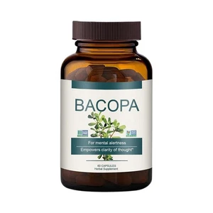 Bacopa Monnieri Capsules 250 Mg | 60 Count | Non-GMO | for Mental Alertness T9 - Picture 1 of 8
