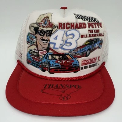 Gorra de camionero Richard Petty The King Pontiac Snapback malla de espuma gorra de carreras de colección Foto 1 de 4