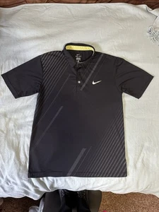 Nike Dri Fit Black And White Polo Shirt - Picture 1 of 8