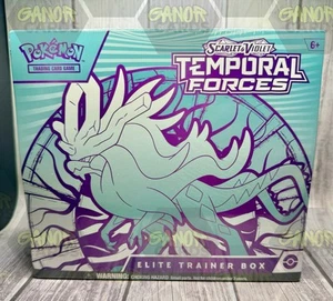 Pokemon Scarlet & Violet Temporal Forces Elite Trainer Box Flutter Mane New - Picture 1 of 5
