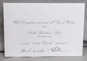 Stehli Brüder Kunstverlag Zürich Schweiz Postkarte  - Bild 1 von 1