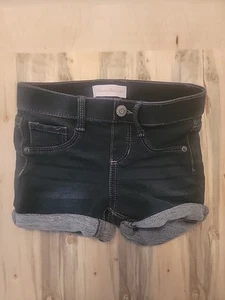 Tommy Bahama Shorts kids 10 Blue Denim Jeans Pockets Bermuda Cuffed Pull On - Picture 1 of 6
