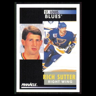 Rich Sutter #268 1991 Pinnacle St. Louis Blues Hockey Card NHL NM - Image 1 of 3