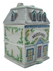 Tarro de porcelana The Lenox Spice Village mostaza 1989 vintage coleccionable - Imagen 1 de 5