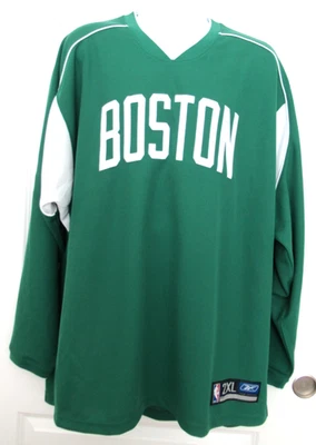 Camiseta de práctica verde auténtica de los Boston Celtics Reebok NBA manga larga talla 2XL Foto 1 de 4