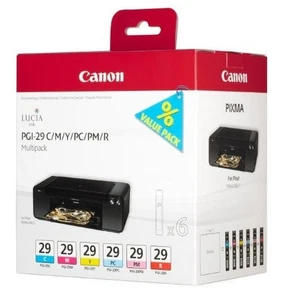 Canon PGI-29 PGI 29 OEM Genuine Inkjets - 6 colour value pack PGI29 - Picture 1 of 1