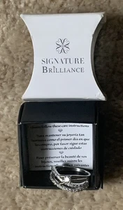 Signatur Brillanz * LAGENLOOK CZ RING * Größe 7 neu im Karton & eingestellt $0 Versand! - Bild 1 von 5