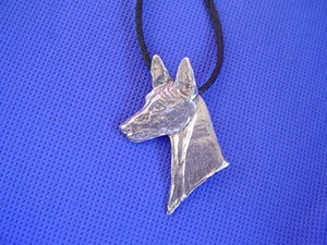 Pharaoh Hound necklace #54A Pewter Egyptian Dog Jewelry by Cindy A. Conter  - Picture 1 of 1