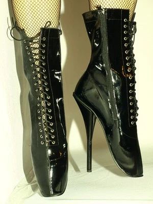 High heels, stiefel lack pu ballet size 37-47 heel 21cm producer-POLAND FS1085