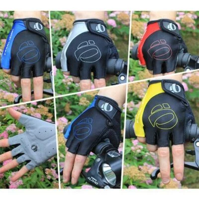 Men's Cycling Gloves Fingerless Gel Padded Half Finger Bicycle Sports Mitts - image 1 of 4