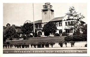 Snohomish County Court House Everett Washington WA 1920er RPPC Postkarte Foto - Bild 1 von 2