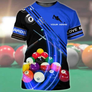 Personalized Billiard Shirt, 3D All Over Printed Colorful Tshirt For Billiard Pl - Picture 1 of 4