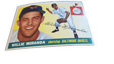 1955 TOPPS BASEBALL SET, #154 Willie Miranda, Baltimore Orioles, VG/VGEX