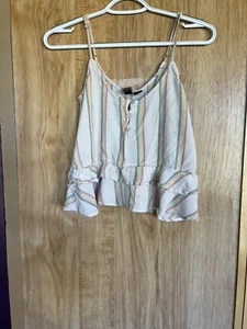 Volcom strap Strips Juniors tank blouse crop Size: S - Picture 1 of 3