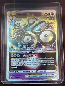 Pokemon Unown Vstar 66/195 Silver Tempest Full Art NM - Picture 1 of 1