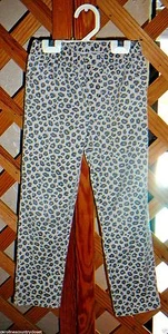 CARTER'S PANTS~Beige~Animal Print~Elastic Waist~Back Pockets~Girls Size 6 - Picture 1 of 2