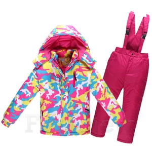 Girls Boys Snowsuit Set Waterproof Children Adult Warm Ski Suit Jacket Pants Set - Picture 1 of 12