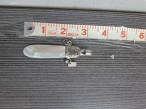 Antique Sterling & MOP pacifer Baby Rattle Whistle Teether victorian baby 12g - Picture 1 of 4