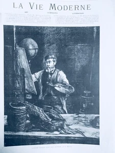 1860 1900 PEINTRE ATELIER 24 JOURNAUX ANCIENS - Picture 1 of 24
