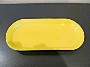 HOMER LAUGHLIN YELLOW FIESTA 12" BREAD TRAY 1987 TO 2002 USA - Picture 1 of 6