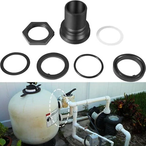 2-Inch 154714 Bulkhead For Pentair Triton Ii Pool And Spa Sand Filter Black - Picture 1 of 18