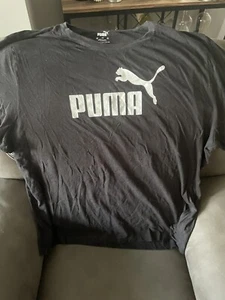 Puma Herren Größe 3XL schwarz kurzarm mit weißem Logo - Bild 1 von 4