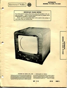 1950 Automatic Model TV-1249/1250 Photofact Folder Television Service Manual - Picture 1 of 3